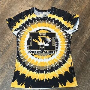 Creative Apparel Concepts Women’s Missouri Tigers Tie-Dye Mizzou‎ Large Blk/Gold